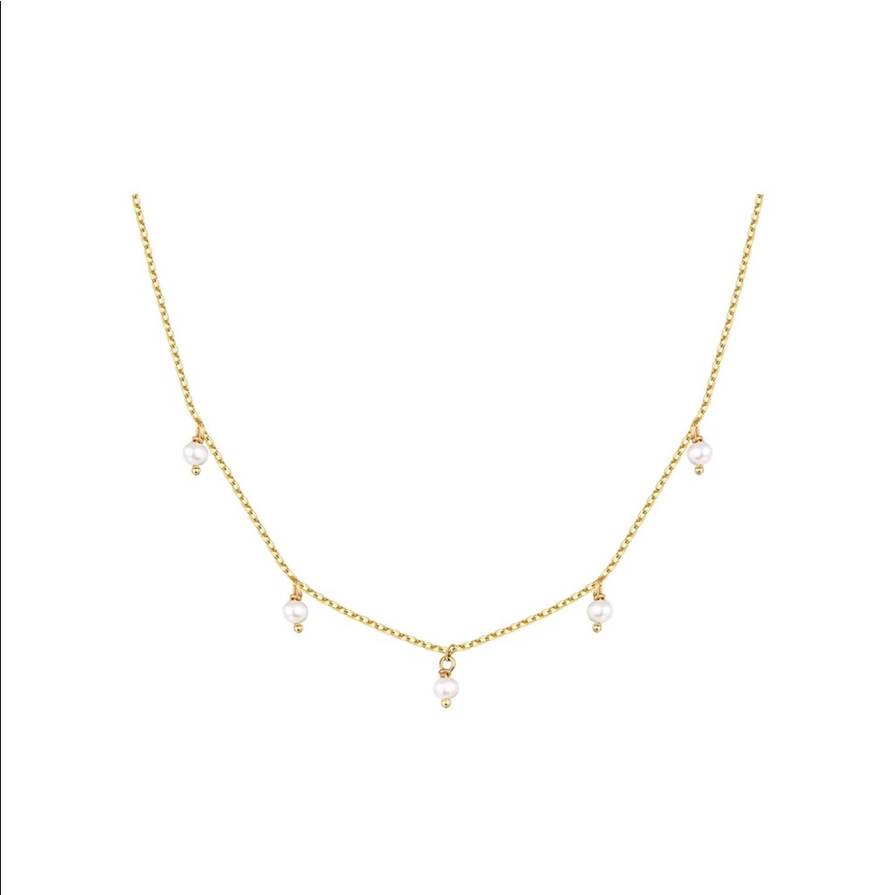 14K Gold Plated Pearl Pendant Necklace